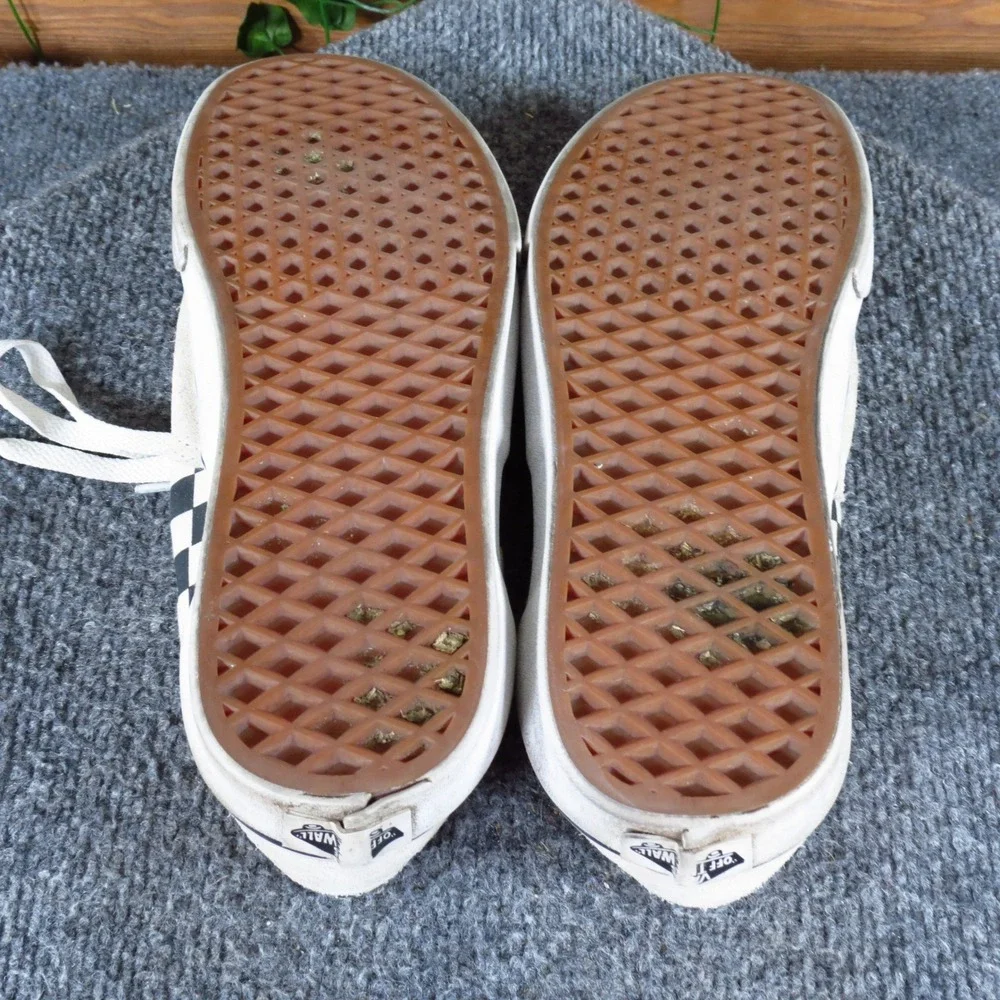 Vans Era Checkerboard‎ Mens 8 Womens 9.5 Skate Shoes Cream Black Suede Canvas
